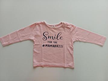 Licht roze longsleeve T-shirt maat 80 Zeeman beschikbaar voor biedingen