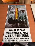 Poster 19eme festival international de la peinture *1987, Verzamelen, Posters, Deurposter of groter, Ophalen of Verzenden, Reclame