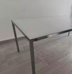 Table IKEA TORSBY 180x85x75cm - pieds metal et verre trempé, Maison & Meubles, Enlèvement, Utilisé