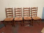 4 chaises à donner, Ophalen, Riet of Rotan, Gebruikt, Bruin