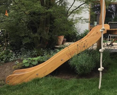Glijbaan in duurzaam robinia/RVS, Kinderen en Baby's, Speelgoed | Buiten | Speeltoestellen, Gebruikt, Glijbaan, Ophalen