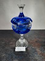 Kristallen bonbonniere blauw, Ophalen of Verzenden