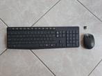 Clavier et souris sans fil Logitech, Informatique & Logiciels, Enlèvement ou Envoi, Logitech, Azerty, Touches multimédia