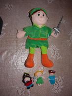 Zachte Katoenen Peter Pan Handpop 35 cm + 3 minipoppen, Autres types, Enlèvement ou Envoi, Neuf