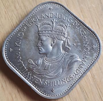 GUERNESEY : EXCELLENT 10 SHILLINGS 1966 KM 19 NICE UNC !