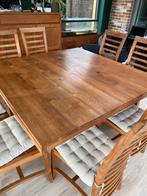 Vierkante tafel vol teak, Enlèvement, Utilisé, Modern klassiek