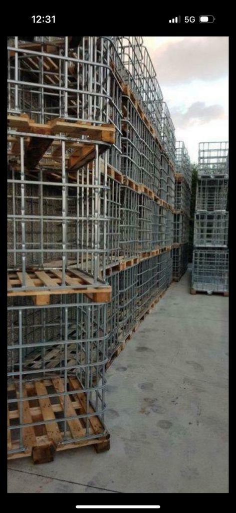Ibc kooien , kubiek containers op houten pallet, Doe-het-zelf en Bouw, Kratten en Dozen, Zo goed als nieuw, Ophalen