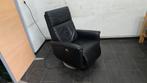 Milano elektrische relaxfauteuil in echt leer kleur zwart, Ophalen of Verzenden, Leer