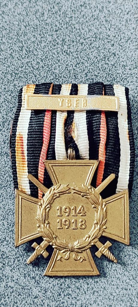 Hindenburgkruis Duits oudstrijder Kyffhauserbund Yser spange, Verzamelen, Militaria | Algemeen, Ophalen of Verzenden
