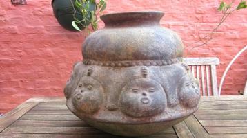 Grote oude koloniale pot Guatemala Meso-Amerika 19e eeuw