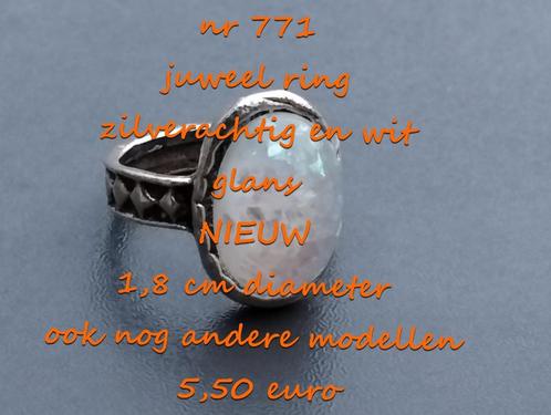 771. Juweel : ring , NIEUW ,   verzending inbegrepen, Handtassen en Accessoires, Ringen, Nieuw, Dame of Heer, 17 tot 18, Wit, Overige materialen