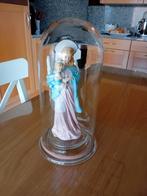 Glazen stolp met glazen voet. met kind in biscuit, Antiek en Kunst, Ophalen
