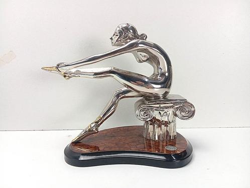 mooi art deco beeld zilver, Antiek en Kunst, Antiek | Zilver en Goud, Zilver, Ophalen of Verzenden