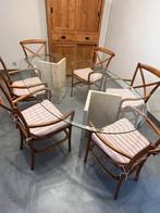 Table salle a manger en verre, Maison & Meubles, Enlèvement, Utilisé, Ovale, 200 cm ou plus