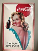 Emaille reclamebord Coca Cola, Verzamelen, Ophalen of Verzenden, Zo goed als nieuw, Reclamebord