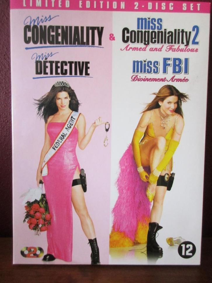DVD Miss Congeniality 1 en 2, CD & DVD, DVD | Comédie, Comme neuf, Comédie d'action, Coffret, À partir de 12 ans, Enlèvement ou Envoi