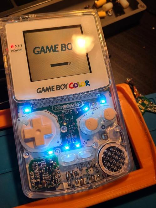 Game Boy Color Led Kit, Games en Spelcomputers, Spelcomputers | Nintendo Game Boy, Zo goed als nieuw, Game Boy Color, Ophalen of Verzenden