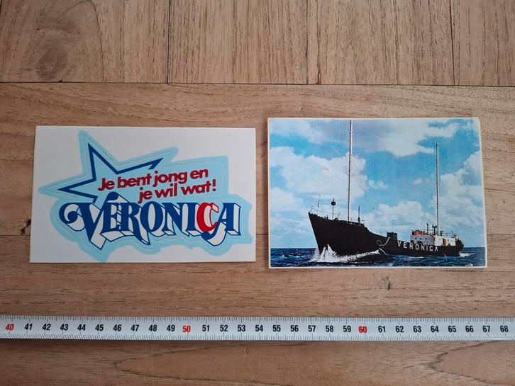 Lot vintage stickers - radio Veronica, Verzamelen, Stickers, Zo goed als nieuw, Film, Tv of Omroep, Ophalen of Verzenden