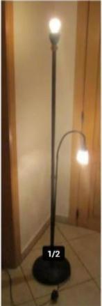 Mooie Retro Metalen Staande Lamp met Leeslamp, Huis en Inrichting, Lampen | Vloerlampen, Ophalen, Zo goed als nieuw, Metaal