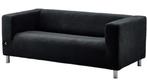 tweezit Klippan zwart, Ophalen, Hout, 150 tot 200 cm, Tweepersoons