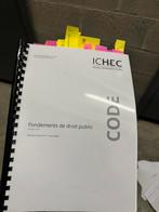 Droit Public ICHEC, Livres, Livres d'étude & Cours, Comme neuf