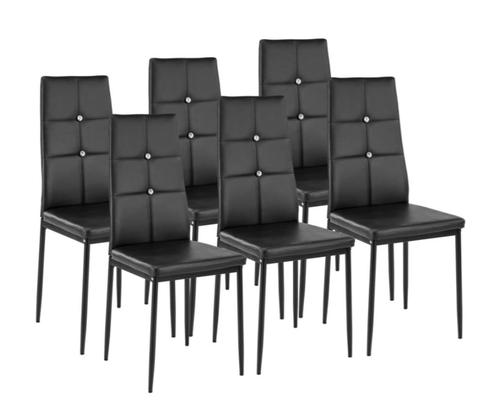 6 stoelen eetkamer keuken woonkamer diamanten Nieuw, Huis en Inrichting, Stoelen, Nieuw, Vijf, Zes of meer stoelen, Kunststof
