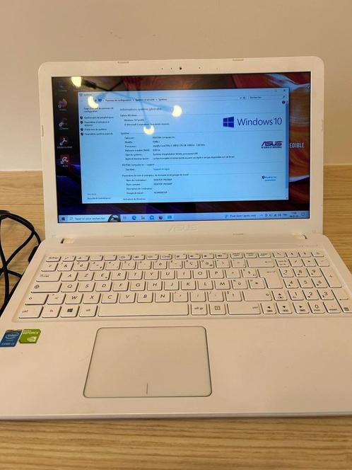 Pc portable asus blanc Notebook R540L, Informatique & Logiciels, Ordinateurs portables Windows, Utilisé, 15 pouces, HDD, 2 à 3 Ghz