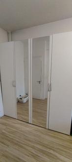 Kleerkast met spiegel deuren H: 215cm L: 200cm D: 60cm, Maison & Meubles, Avec espace de penderie, 200 cm ou plus, Enlèvement