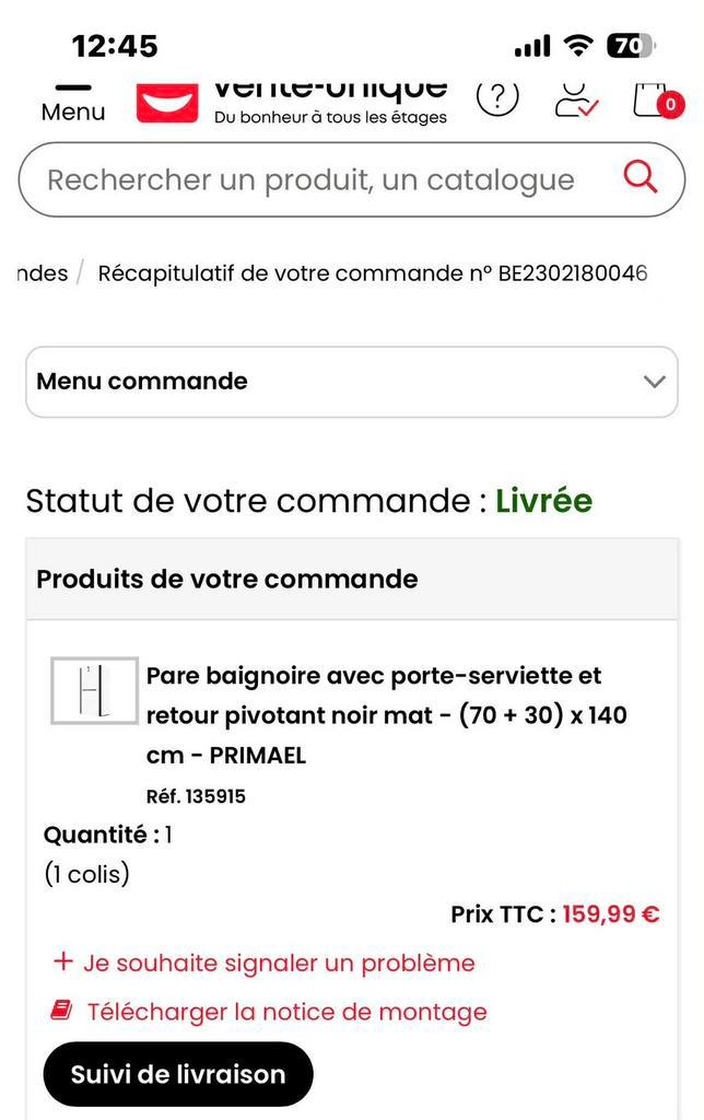 Pare-baignoire noir mat, Maison & Meubles, Salle de bain | Meubles de Salle de bain, Neuf, Autres types, 100 à 150 cm, 50 à 100 cm