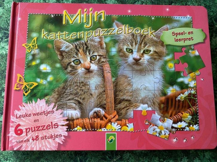 Puzzelboek katten, Hobby en Vrije tijd, Denksport en Puzzels, Zo goed als nieuw, Puzzelboek, Minder dan 500 stukjes, Ophalen of Verzenden
