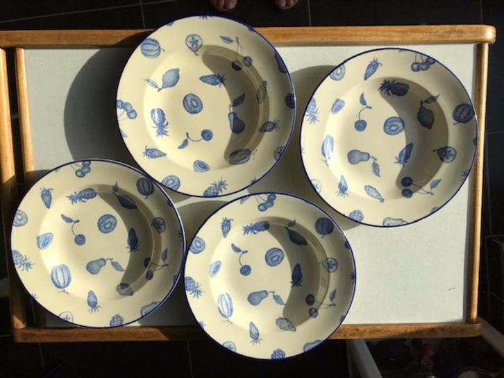 Soepborden 4st. WOOD & SONS, Antiek en Kunst, Antiek | Servies los, Ophalen of Verzenden