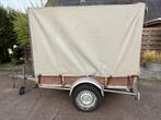 Aanhangwagen met huif enkel-as -750 kg, Auto diversen, Aanhangers en Bagagewagens, Ophalen, Gebruikt