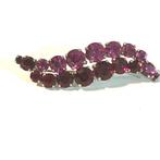 Vintage broche met steentjes in 2 kleuren, Ophalen of Verzenden, Zo goed als nieuw, Rood