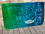 Plaque métallique décorative SABENA Iran, Enlèvement, Utilisé
