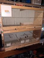 2 kweekkooien, Animaux & Accessoires, Oiseaux | Cages & Volières, Bois, Cage d'élevage, Utilisé, Enlèvement ou Envoi