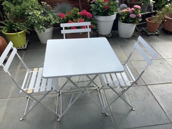 Ijzeren terrasset, Tuin en Terras, Tuinmeubel-accessoires, Zo goed als nieuw, Ophalen