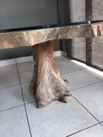 Boomstam tafel, Huis en Inrichting, Tafels | Salontafels, Ophalen, Nieuw, Minder dan 50 cm, Eikenhout