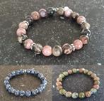 Knappe armbanden uit natuursteen met spacers, Handtassen en Accessoires, Overige materialen, Overige kleuren, Nieuw, Ophalen of Verzenden