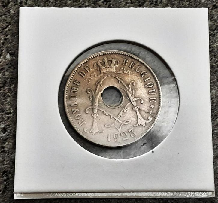 België - 25 cent - 1923 Fr. Misslag ??? (Ref 013), Timbres & Monnaies, Monnaies | Belgique, Monnaie en vrac, Autre, Enlèvement ou Envoi