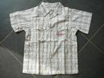 beige zomerhemd met woord Vintage, Kinderen en Baby's, Ophalen of Verzenden, Gebruikt, Jongen, Overhemd of Blouse