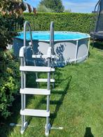 Intex Prism Frame 366x90, incl filter- en warmtepomp, Tuin en Terras, Gebruikt, Rond, Opzetzwembad, Ophalen