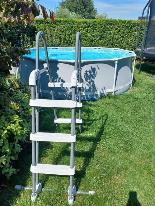 Intex Prism Frame 366x99, incl filter- en warmtepomp, Tuin en Terras, Zwembaden, Gebruikt, Opzetzwembad, 120 cm of meer, Rond