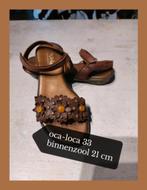 Bronskleurige lederen sandalen oca-loca 33, Overige typen, Meisje, Ophalen of Verzenden, Zo goed als nieuw