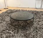 Table basse Rolf Benz 8870 noire Ø80 – Verre Parsol, Maison & Meubles, 100 à 150 cm, Salontafel Design Tafel, Moins de 50 cm, Enlèvement ou Envoi