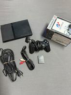 Playstation 2 met controller + memorycard + kabels, Ophalen, Gebruikt, Zwart, Met geheugenkaart