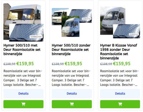 Hymer Raamisolatie buitenzijde B Klasse S klasse Zie foto's!, Caravans en Kamperen, Mobilhome-accessoires, Nieuw, Ophalen of Verzenden
