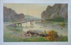 FLOR VAN ACKER / L'ARDENNE - L'OURTHE / CHROMOLITHO 71x110cm, Ophalen of Verzenden