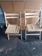 Houten stoelen Opvouwbaar, Tuin en Terras, Gebruikt, Hout