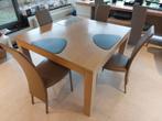 Eiken eettafel met 6 stoelen, Huis en Inrichting, Tafels | Eettafels, Ophalen, Gebruikt, MODERN KLASSIEK, Vijf personen of meer