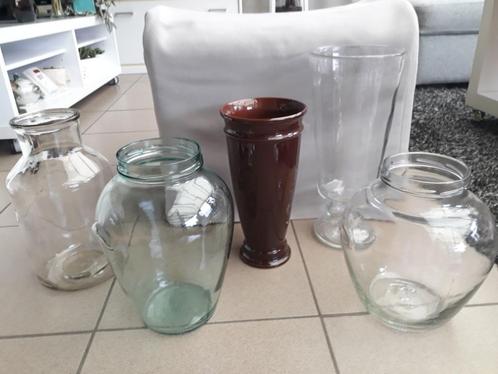 Glazen potten en vazen, Maison & Meubles, Accessoires pour la Maison | Vases, Comme neuf, Jaune, Enlèvement ou Envoi